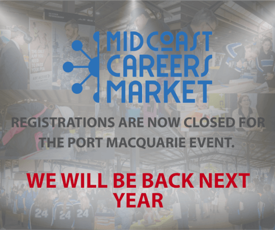 <b>Mid Coast Careers Market&nbsp;</b><div><b>Tuesday 13 May 2025</b><div><div><b>
</b></div><div><b>
</b></div></div></div>